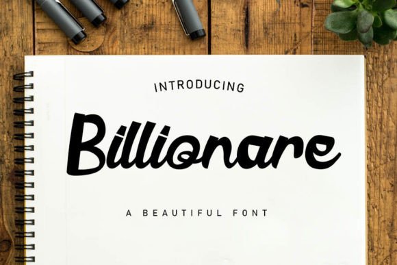 Billionare Typeface: A Bold and Playful Font for Creative Publishing