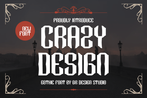Crazy Design: A Bold Blackletter Typeface for Branding Projects