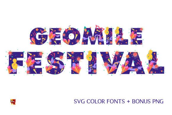 Geomile Festival: A Color Font for Creative Publishing