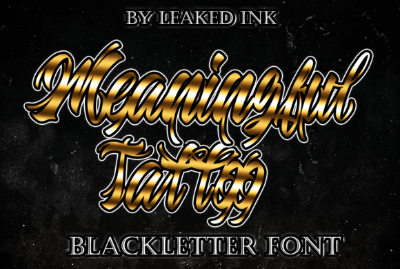 Meaningful Tattoo Font: A Bold Typeface for Digital Branding