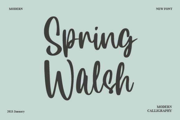Spring Walsh Font: Elevate Your Campaign with a Premium Script Typeface